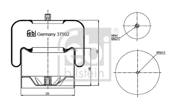 FEBI BILSTEIN Кожух пневматической рессоры 37902